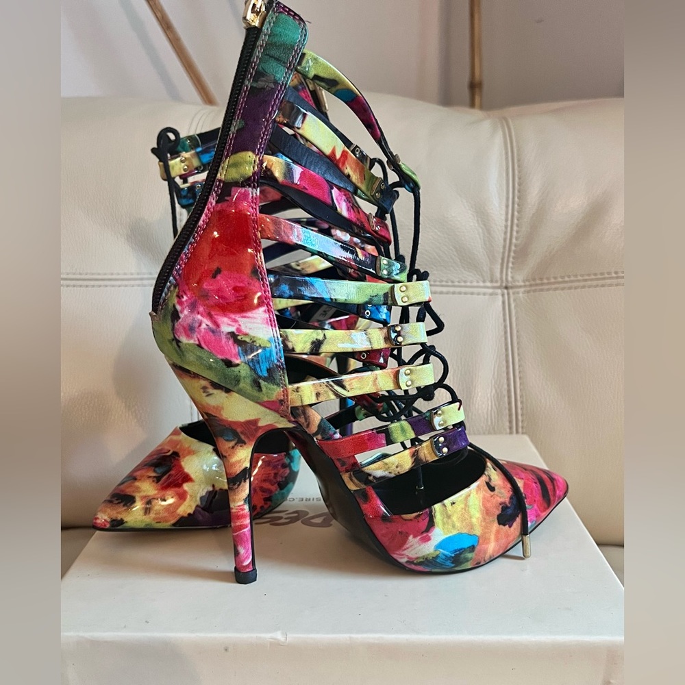 Steve Madden multicolor heels.